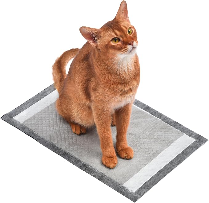 Fresh Step Charcoal Cat Litter Box Pads, Activated Carbon, 7 Count | Ultra-absorbent, leak-proof bottom, scrub-free cleanup, controls odor, 16.9 x 11.4 inch pads