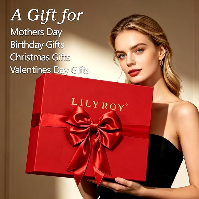 Mothers Day Gifts for Mom, Gifts for Women - 23Pcs Rose Red Gift Box Set Bath and Body Skin Care Gift Set, Spa Gift Set, Beauty Care Kit | Perfect Gift for Birthday, Valentines Day, Christmas Gift