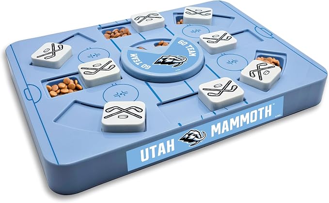Pets First NHL Utah Mammoth Large Puzzle Toy, New Size, Interactive Dog Treat & Slow Feeding Toy