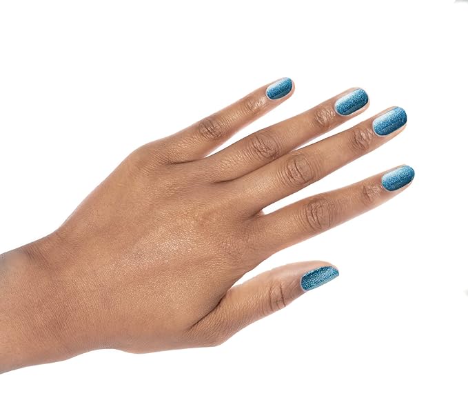 duri Nail Polish, 759 Google Me, Striking Blue Ingrained with Glitter, Full Coverage, Lasting, Quick Drying, 0.45 Fl Oz
