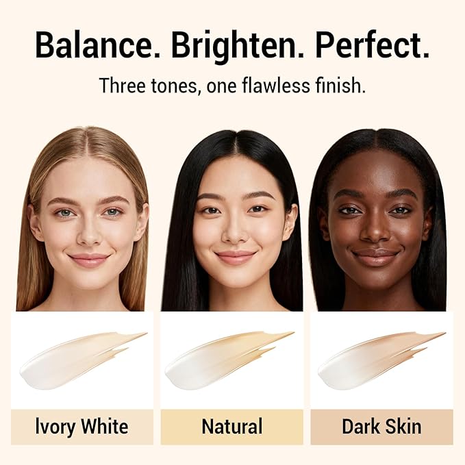 Blanc Cover Cream Stick, Korean Color-Changing Foundation Stick Full Coverage Base Concealer Makeup Dual-Ended with Detachable Brush for a Flawless Look (Dark Skin)