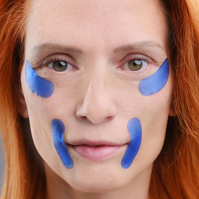 Qure Micro-Infusion Anti Wrinkle Patches for Smile Line, Frown lines, Under Eye Bags, Puffiness, Crow's Feet - Retinol, Caffeine, Niacinamide & Peptides - Dissolvable for Overnight Use - 24 Pairs