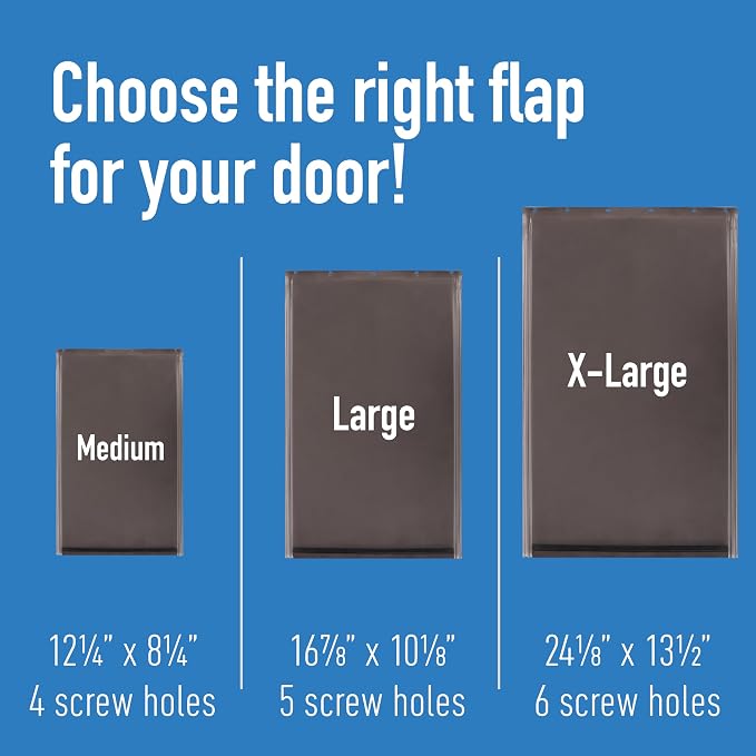 Evergreen Pet Supplies Dog Door Replacement Flaps - Compatible with PetSafe Freedom PAC11-11038 - Medium Brown 8.25" x 12.25" - Weather-Resistant Replacement Flap for Sliding Glass Inserts