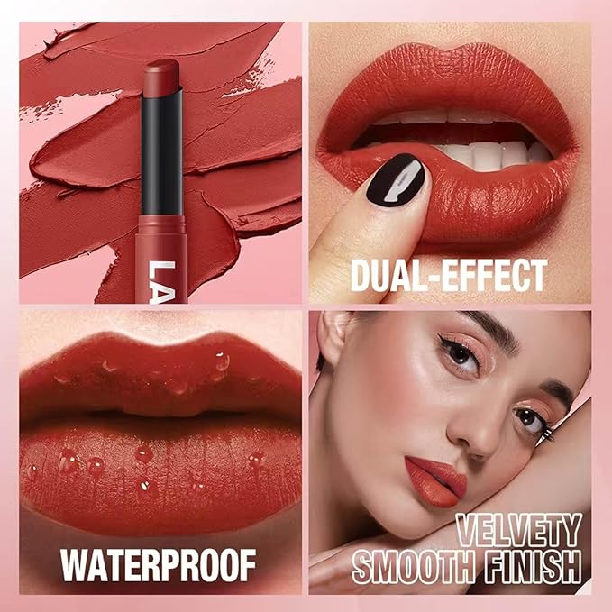 Matte Lipstick For Women Girls 24Hr Wear Waterproof Long Lasting Hypoallergenic Lipsticks - Lightweight Non-Drying, Fade-Resistant Formula 12 Trendy Colors for Daily Use Vegan & Cruelty-Free 03