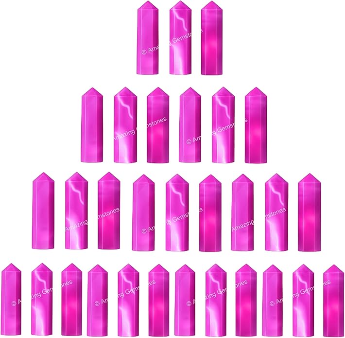 Amazing Gemstone Crystal Points Bulk Healing Crystals & Stones - Premium Single Terminated Healing Wand Point Bulk Crystals for Crafts, Crystal Grid, DIY Work