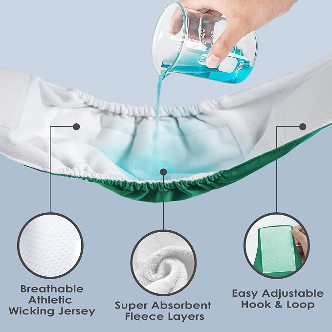 Wegreeco Washable Dog Diapers - Washable Male Dog Belly Wrap- Pack of 3 - (Blue,Green,Purple,X-Small)