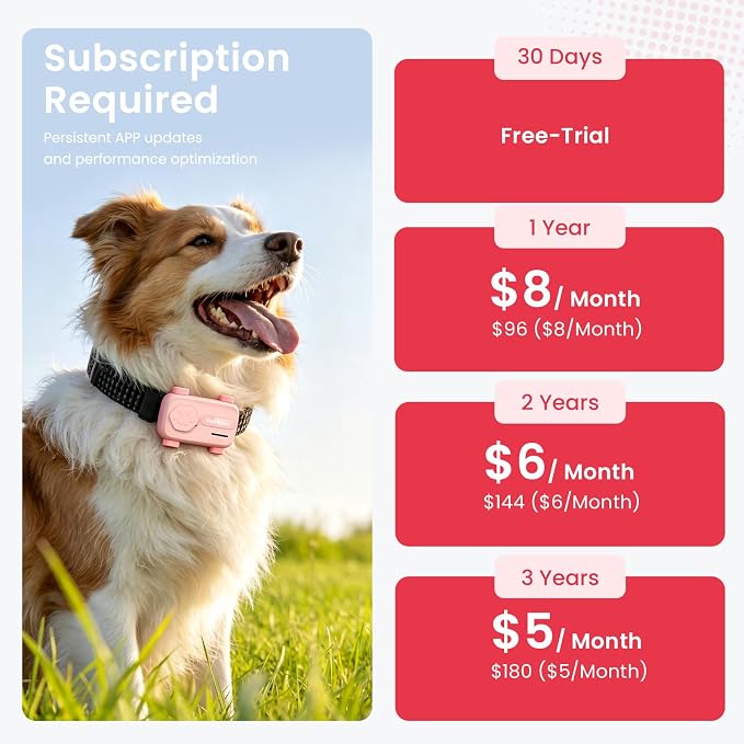 AI-Powered Smartphone for Pets, Support Emotion Detection, 2-Way PetChat | Family&Social Network, Live Geofencing Virtual Fence, Activity Monitor, Play Music, Global Tracking Pet GPS Tracker