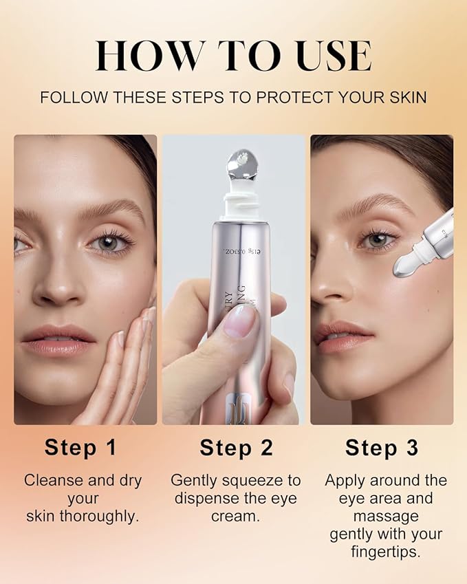 TJE Caffeine Eye Cream, Under Eyes Cream with Hyaluronic Acid & Vitamin E, Under eye Treatment Serum for Women & Men - 15 g