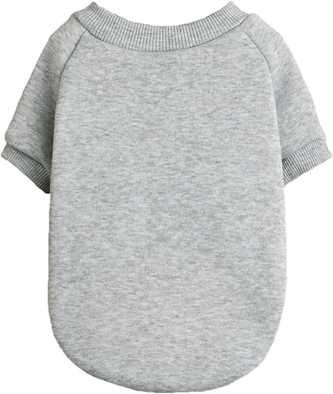 Soft Puppy Sweater for Small Dogs Winter Knit Pullover, Grey M | Elastic Cuffs Pet Clothes, Holiday Party Matching, Fall Winter Daily Outfit, Soft Breathable Machine Washable Sweatshirt