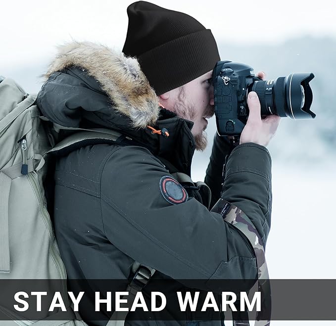 PFFY Unisex Beanie Hats for Men Women Knit Winter Beanies