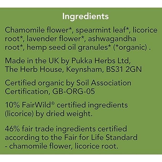 Pukka Peace Organic Tea Bags, Herbal Tea with Spearmint, Ashwagandha, and Hemp Seed Oil, Perfect for Balanced Tranquility, Caffeine Free, 80 Total Tea Bags (20ct - Pack of 4)