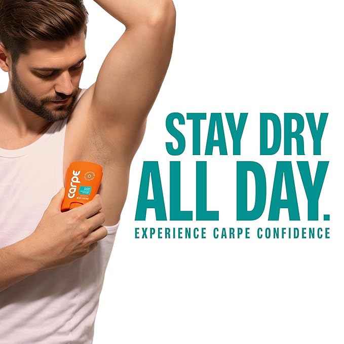 Carpe Underarm Deodorant Antiperspirant - Extra Strength Men's Antiperspirant with 72 Hour Sweat Control - Deodorant for Men - Helps Eliminate Odor - Clean Sport Scent