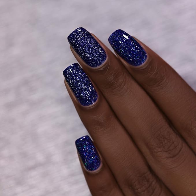 ILNP Set Sail - Navy Blue Holographic Jelly Nail Polish