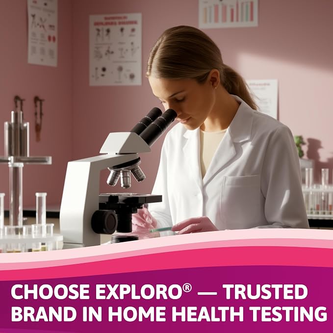 Exploro Vaginal pH Test Strips for Women, At-Home pH Balance Test, Accurate & Easy-to-Read Vaginal pH Strips for Feminine Health, Clinically Tested, 3 Count