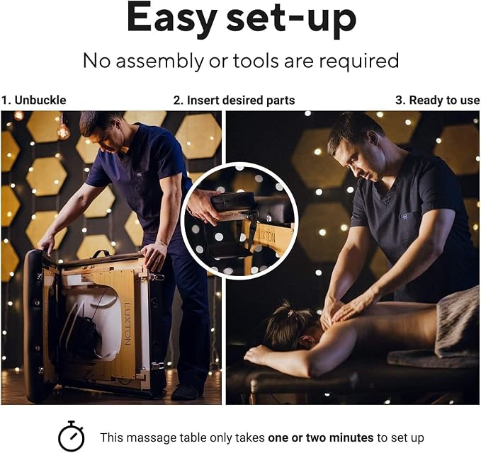 Premium Foam Massage Table Portable Foldable Massage Bed Height Adjustable, 72 Inches Long 27 Inches Wide Home Salon Spa Bed Tattoo Table with Accessories & Rolling Case, Easy Set Up