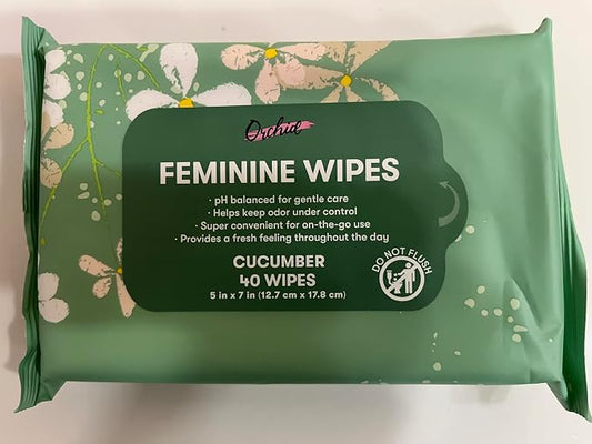 Orchid Feminine Wipes, Cucumber Scent, pH Balanced for Gentle Care, 40 Wipes, 5 in x 7 in
