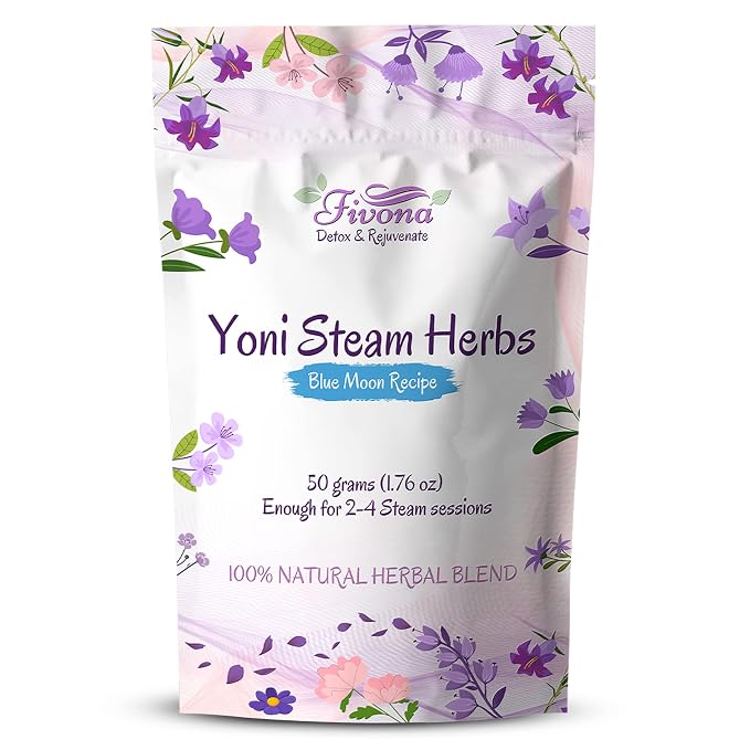 Fivona Yoni Steaming Herbs - for Feminine Use and Rituals - V-Detox, Cleanse, Wash, Odor Control - 2 to 4 Sessions - Female PH Balance- 1.76 Ounces