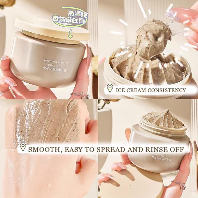 Squalane Body Scrub - Exfoliates & Deeply Nourishes for Smooth, Radiant Skin (Fragrance)
