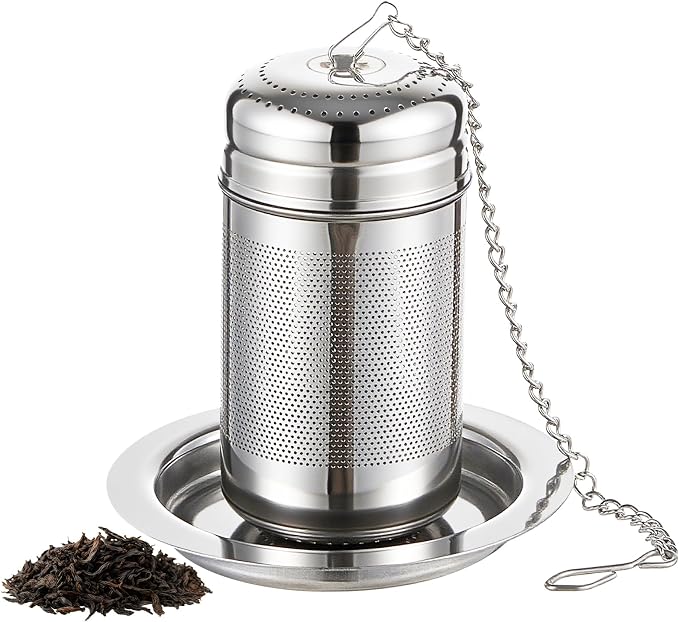 316L Stainless Steel Tea Infuser – Extra Fine Mesh Loose Leaf Tea Steeper for 8–16 oz Mugs, Bottles & Small Teapots, Dishwasher Safe (1 Pack)