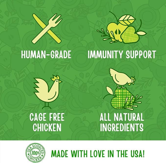 Full Moon® Chicken Apple Sausage Dog Treats 12 oz | Human Grade, No corn, No wheat, No soy, Glycerin Free, Made in the USA