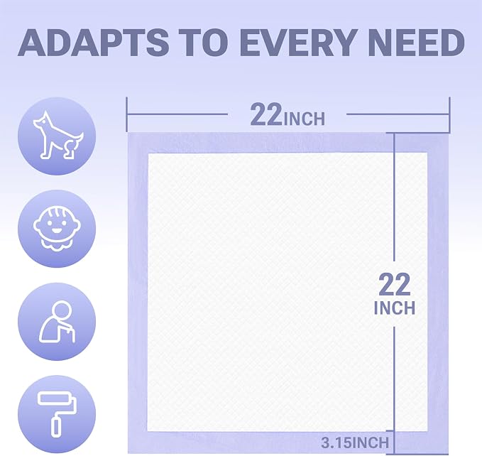 CLEAN SPACES Puppy Pads 100 Count, 22"x22" | Super Absorbent Disposable Pee Pads for Dogs That Neutralize Odor, Wee Wee Pads / Potty Training Pads