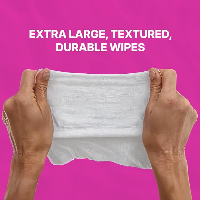 WaterWipes Sensitive Personal Care Ultra, Incontinence Wipes, Odor Removal, Heavy Duty XL Textured Wipes, Fragrance Free, 468 Count (18 Packs)