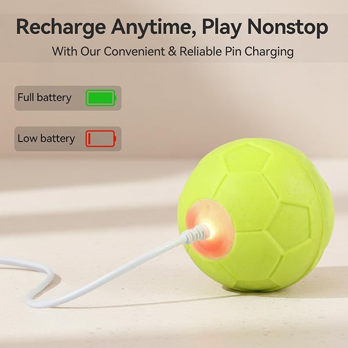 ALL FOR PAWS Interactive Dog Toy, Smart Moving Ball with 2 Play Modes, E-TPU Material, USB Rechargeable Motion-Activated Bouncing Ball for Medium Large Dogs, Automatic Rolling Keeps Dog Busy