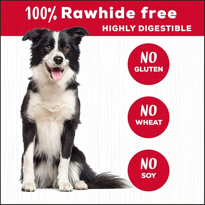 Country Kitchen Rawhide Free Beef Twists Dog Chews, 3 Count | Made with Real Beef, Highly Digestible, Gluten Free