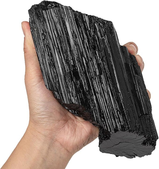 Large Raw Black Tourmaline Crystal Natural Rough Stone Healing Crystals for Meditation Reiki Energy Decoration 3-4lbs