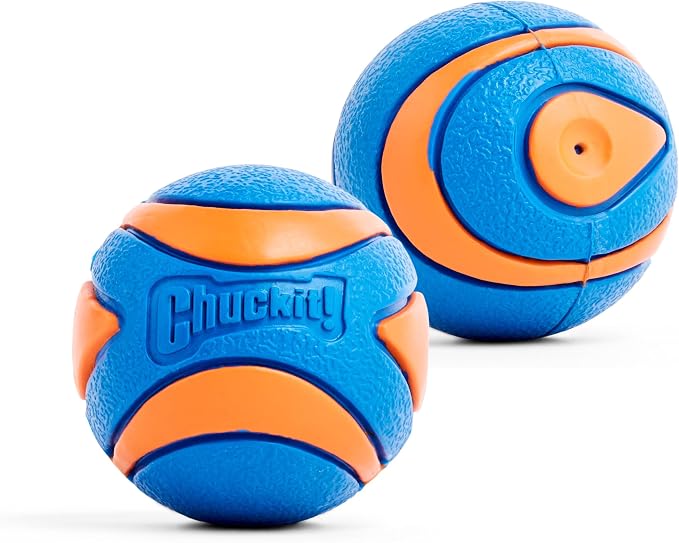 Chuckit! Ultra Squeaker Fetch Balls for Dogs, Floats, Medium 2.5in, 2 Pack