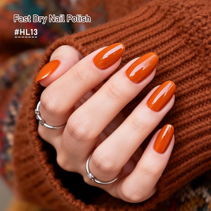 12Pcs Rose Nail Polish Set with Base and Top Coat Burgundy Dark Wine Cherry Red Hot Pink Fingernail Polish Kit Air Quick Dry Regular Finger Nail Polish Pack for Women Gift Holiday 5ML