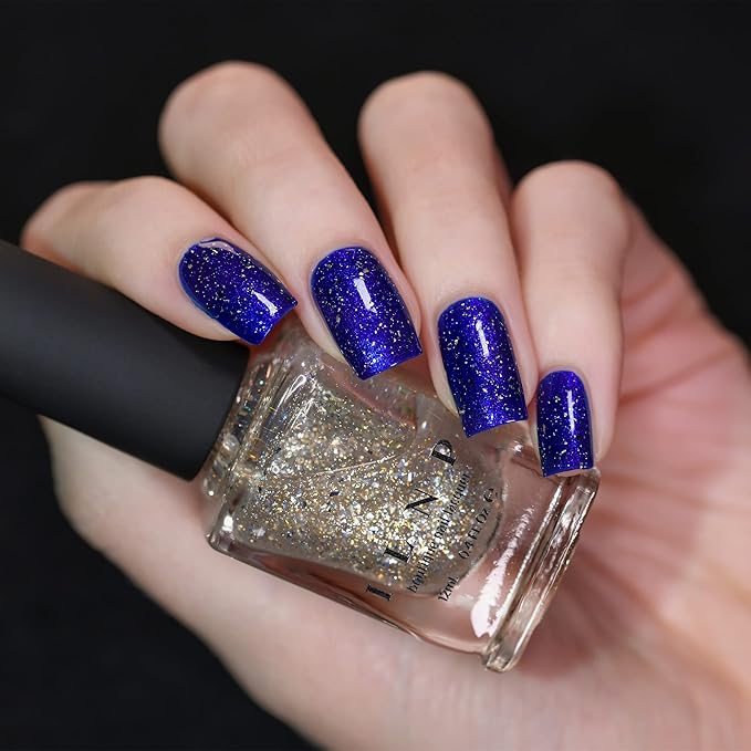 ILNP Party Popper - Gold and Silver Metallic Flakie Topper Nail Polish
