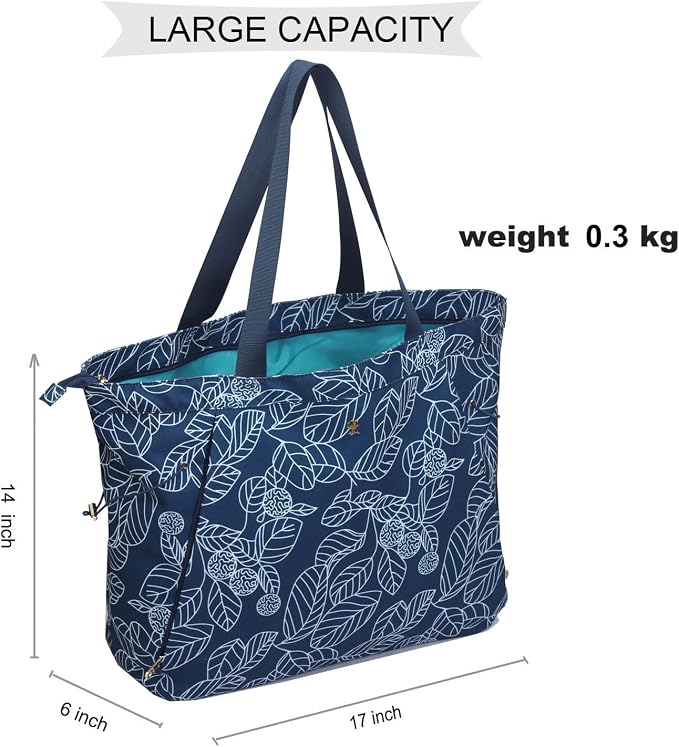 ESVAN Yoga Tote Bag for Women Drawstring Canvas Shoulder Bags for Workout Travel Carryall Pilates Gym and Beach