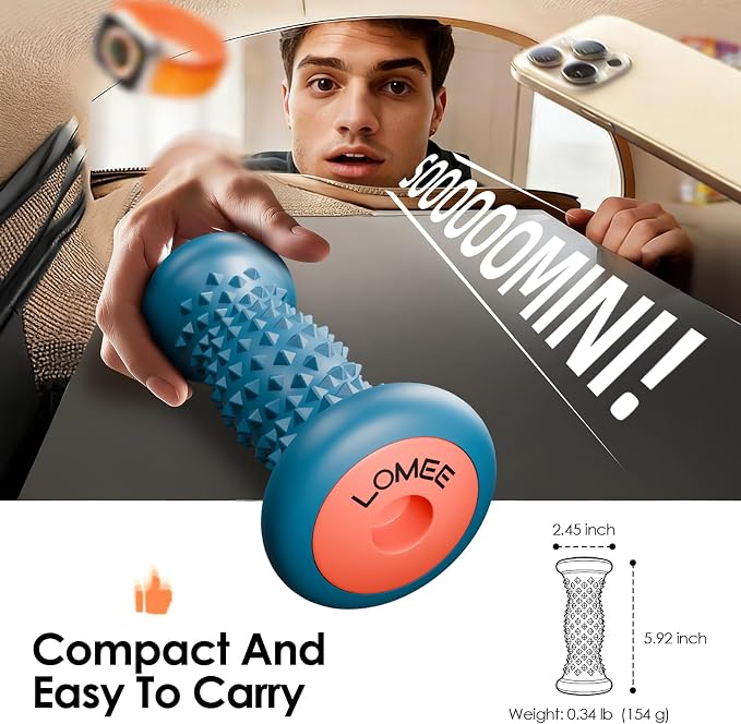 Foot Roller Massager for Plantar Fasciitis, Foot Arch and Heel Pain Relief | Deep Tissue Muscle Massage, Feet Ergonomic & Rounded Top Design