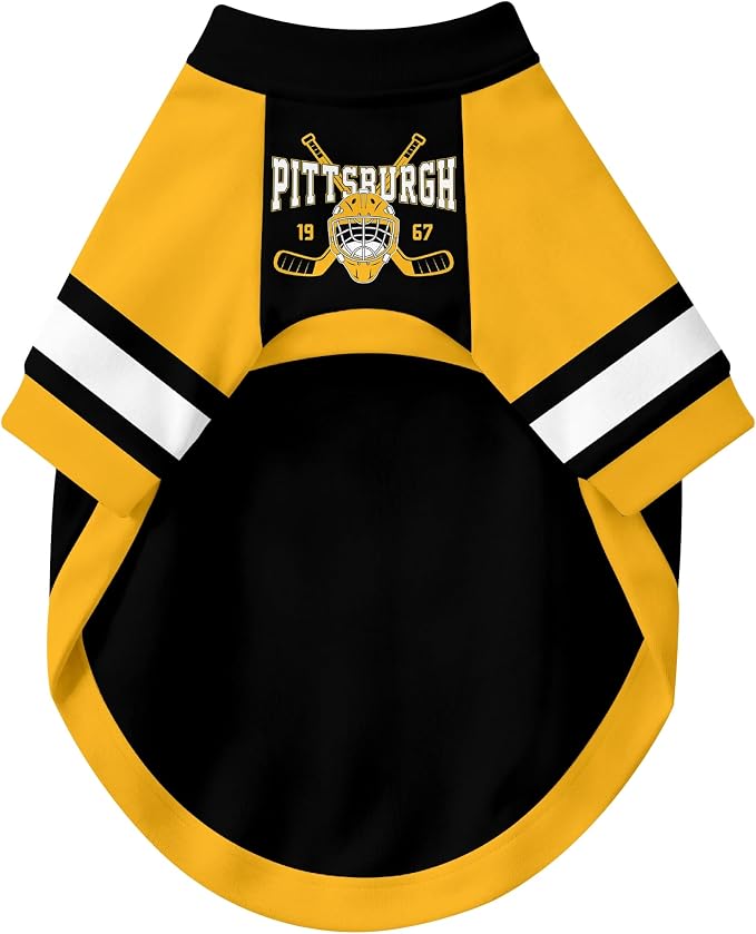 Pittsburgh Dog Clothes Personalized Pet T Shirt for Dogs Gift | Custom Name Number Jersey Style Pet Shirt for Dog
