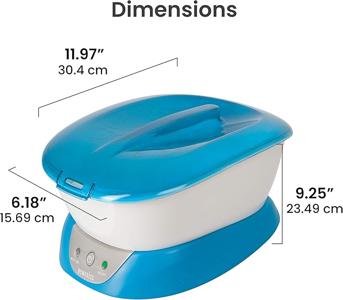 Homedics Paraffin Wax Machine for Hands - Hypoallergenic Hot-Wax Hand Therapy Machine to Soothe and Moisturize Hands - Includes 3 Pounds of Wax and 20 Hand Liners (Pack of 2)