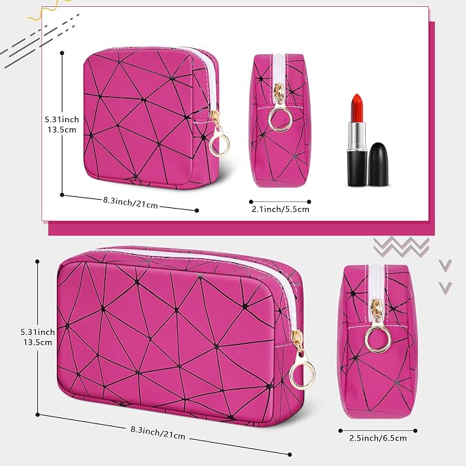 Likesing Period Bag for Teen Girls, Leather Sanitary Napkin Storage Bag, Portable Menstrual Pad Bag Period Pads Pouch, Small Make Up Bags