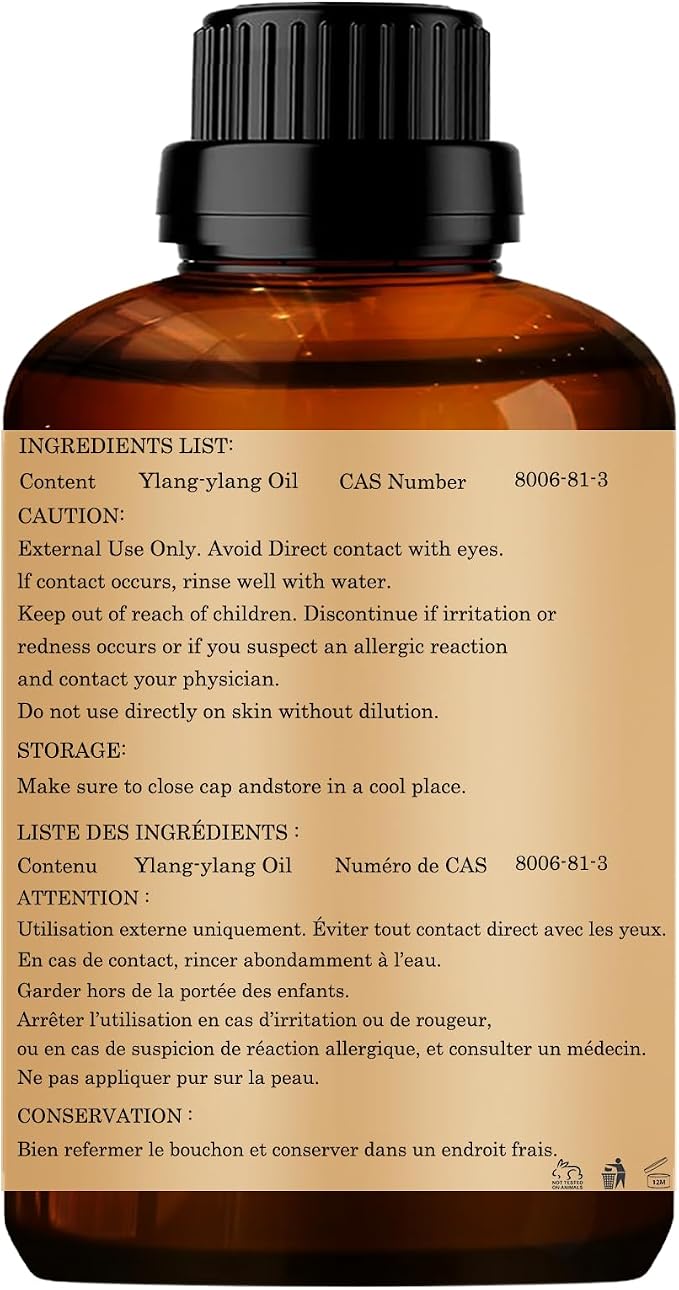 Ylang-Ylang Essential Oil 240ML, 100% Pure and Natural, Aromatherapy Diffuser - 8 Fl Oz