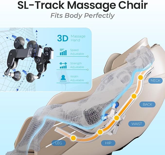 Osaki OS-3D Champ II | Taupe | Full Body Massage Chair | 3D SL-Track Full Body Massage Chair | Zero Gravity | Lumbar Heating | Touchscreen Controller | Auto Body Scan | Bluetooth Speaker