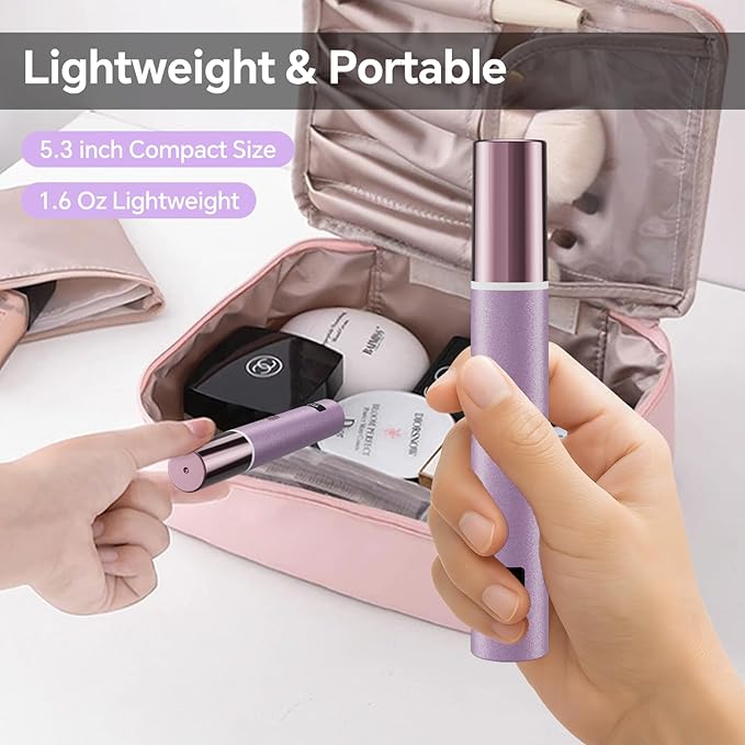 Nose Hair Trimmer for Women, 4-in-1 Electric Eyebrow Trimmer with LED Display, Painless & Waterproof Facial Hair Removal, USB-C Rechargeable Hair Shaver Razor for Nose Ear Eyebrow Peach-Fuzz Lips Chin