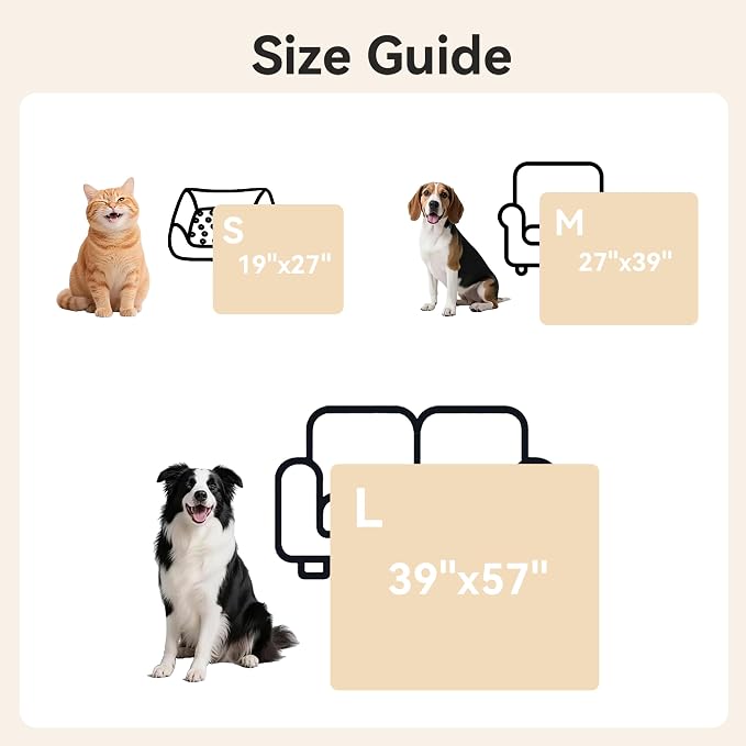 Waterproof Pet Blanket for Dogs & Cats, 39x57in, Camel | Washable Reversible Calming Pet Bed Cover, Soft Comfy Leakproof Blankets, Liquid Pee Proof Bed Couch Furniture Protection