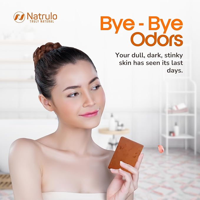 Natrulo Persimmon Soap Bar for Body Odor Control – Purifying Deodorizing Body Wash with Japanese Persimmon & Green Tea Extract for Eliminating Body Odor – Deodorant Soap for Skin Cleansing
