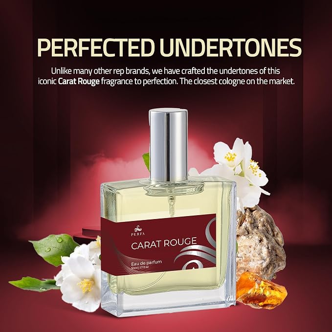 Perfa Women's Inspired Eau De Parfum | B.accarat Floral Amber Scent With Jasmine, Saffron | Clean Musk Dry Down | Long-Lasting | Gift-Ready Ladies Fragrance | Fine Mist Atomiser Spray | Carat Rouge