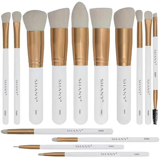 SHANY14 Piece Makeup Brush Set – Elite Cosmetics Brush Collection - Complete Kabuki, Eyes, Face, powder, foundation Makeup Brush Set - Cotton