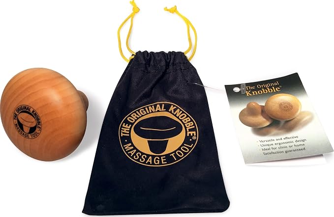 The Pressure Positive Co. Original Knobble Wooden Massage Tool – Ergonomic Trigger-Point & Deep-Tissue Pelief; Portable, Durable Wood Knob for Therapists & Self-Care Recovery
