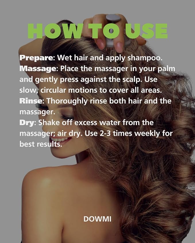 DOWMI Scalp Massager Shampoo Brush 2-Pack for Deep Cleansing