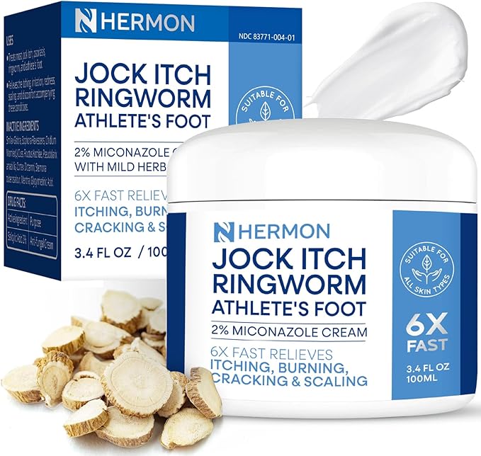 Jock Itch Antifungal Cream, Ringworm Treatment for Humans, Psoriasis Treatment, Psoriasis Scalp Treatment, Ringworm Cream for Humans, Foot & Body Balm, Provides Soothing Relief-100g
