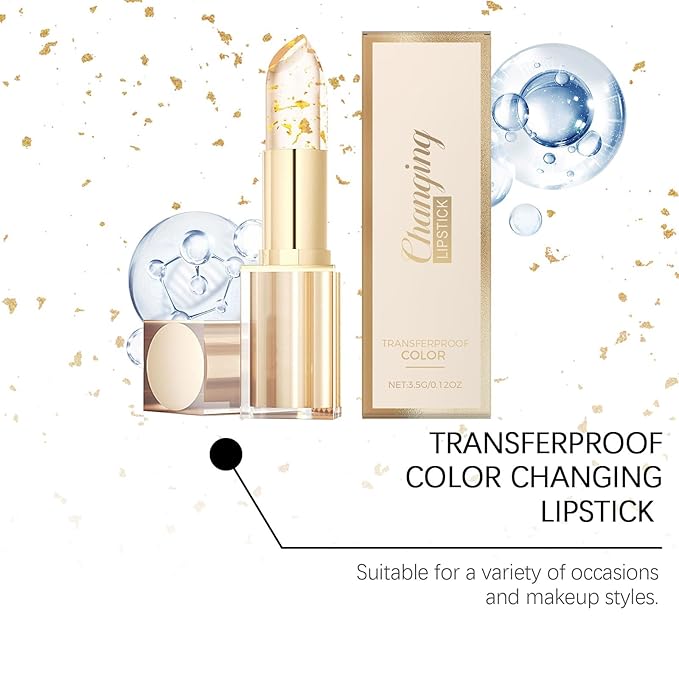 Color Changing Lipstick for Women – Long Lasting Clear to Pink Lipstick, Moisturizing Color Changing Lip Gloss, 0.12 OZ