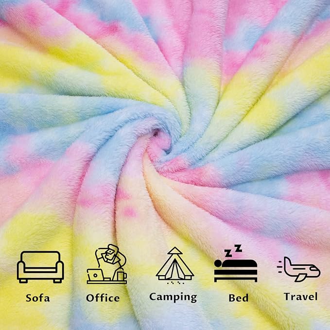 MUGD Soft Blankets Fleece Soft Fuzzy Throw Blanket Kids Warm Throw Blanket for Bed