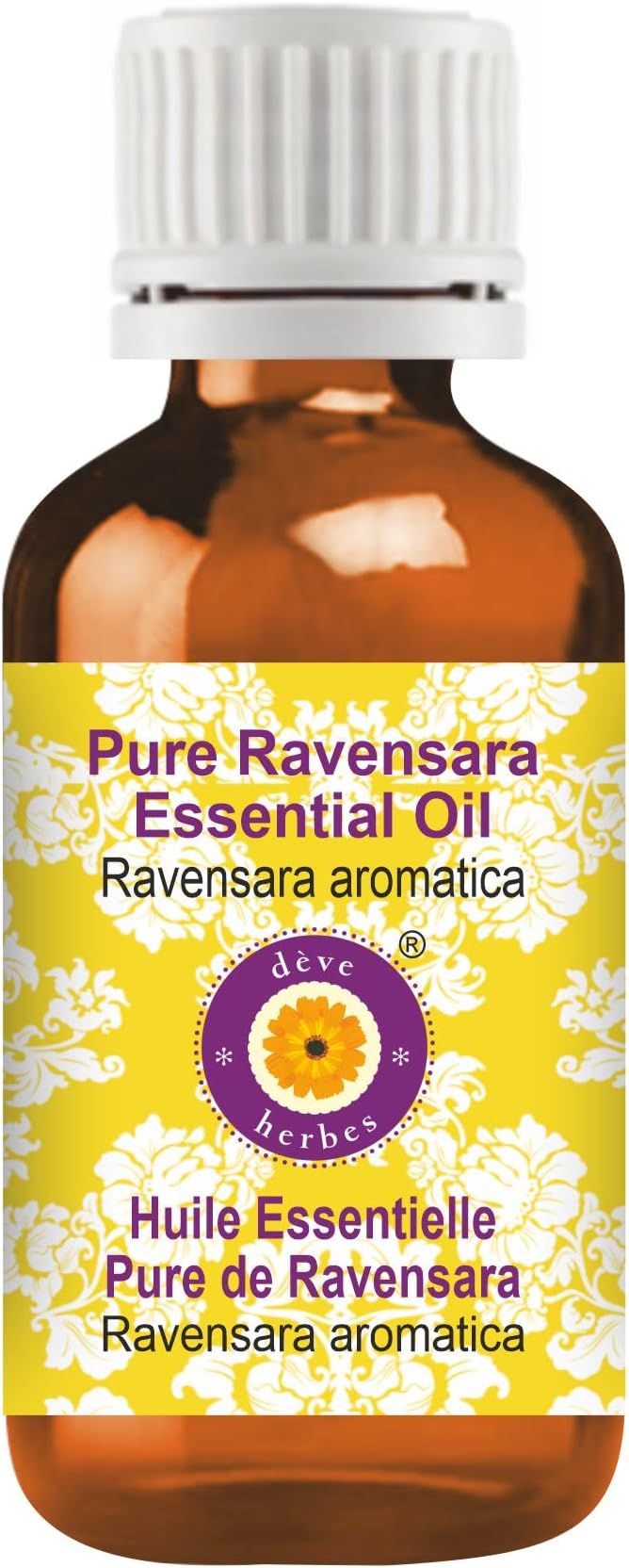 Deve Herbes Pure Ravensara Essential Oil (Ravensara aromatica) Steam Distilled 2ml (0.06 oz)